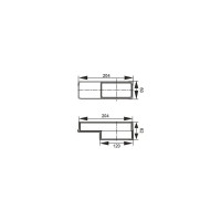 Соединитель эксцентриковый плоского воздуховода с плоским 60х120/60х204 ERA 612РП20П 210-039