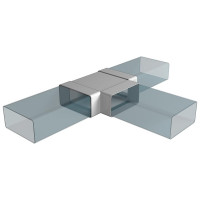 Тройник Т-образный пластик 60х120 мм ERA 612ТПП 210-069