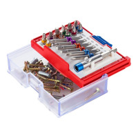 Набор вставок бит 1/4, TORX, HEX, PZ, PH, SLOT, 19 предметов МАСТАК 058-10019C