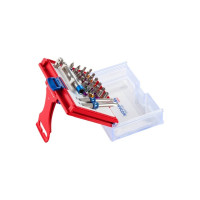 Набор вставок бит 1/4, TORX, HEX, PZ, PH, SLOT, 28 предметов МАСТАК 058-11028C