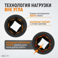 Набор головок ударных (27-50 мм; 1"; 10 шт.) WIEDERKRAFT WDK-711