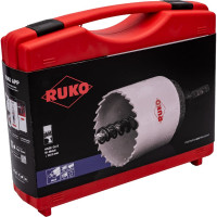 Набор коронок Bi-Metall HSSE-Co8 (10 шт; 22-68 мм; 2 адаптера) RUKO 126304