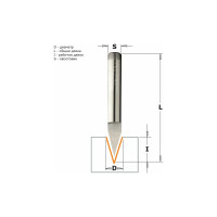 Фреза гравировальная монолитная (6x8.5x60 мм; хвостовик 6 мм; RH) CMT 758.002.11
