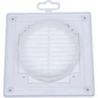 Решетка вентиляционная приточно-вытяжная (150х150 мм; фланец 100 мм; белая) ERA 1515R10F 90-01116