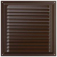 Решетка вентиляционная стальная с сеткой (200x200 мм; коричневая) ERA 2020МЭ кор 87-916