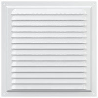 Решетка вентиляционная стальная с сеткой (200x200 мм; белая) ERA 2020МЭ 233-004