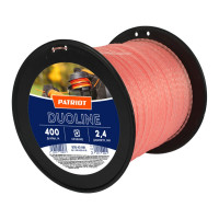 Леска Duoline (400 м; 2.4 мм; скрученный квадрат; двухцветная, красная жила) Patriot 240-400-6 805401181