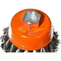 Щетка чашечная, витая стальная проволока (65 мм; М14х2 мм) Sturm 5240201