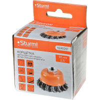 Щетка чашечная, витая стальная проволока (65 мм; М14х2 мм) Sturm 5240201