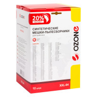 Мешки-пылесборники синтетические для пылесоса (12 шт; 2 микрофильтра) OZONE XXL-04