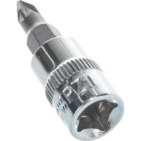 Насадка торцевая 1/4"DR с вставкой-битой PZ1 Ombra 114601