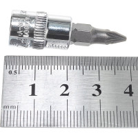 Насадка торцевая 1/4"DR с вставкой-битой PZ1 Ombra 114601