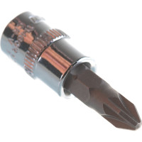 Насадка торцевая 1/4"DR с вставкой-битой PZ2 Ombra 114602