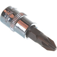 Насадка торцевая 1/4"DR с вставкой-битой PZ2 Ombra 114602