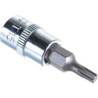 Насадка торцевая 1/4"DR с вставкой-битой T15 Ombra 114315