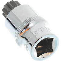 Насадка торцевая 1/2"DR с вставкой-битой SPLINE, M18 Ombra 120718