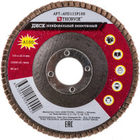 Диск шлифовальный лепестковый торцевой AFD115P100 (115х22.2 мм; Р100; 1 шт.) Thorvik 52383
