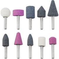 Насадки универсальные профильные шлифовальные в наборе GSK10 10 предметов, хвостовик 6 мм Thorvik 52632