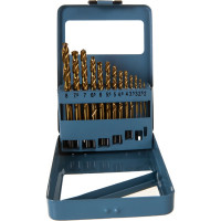 Набор нитридтитановых сверл по металлу, металлический короб, 13 предметов РемоКолор 36-8-203