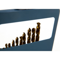 Набор нитридтитановых сверл по металлу, металлический короб, 13 предметов РемоКолор 36-8-203