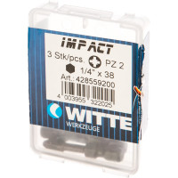 Бита IMPACT PZ2 x 38 мм (3 шт.) WITTE 428559200