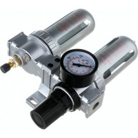Фильтр влагоотделитель  двойной AFRL802 1/4" с регулятором и лубрикатором Pegas pneumatic PGS-4701