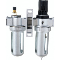 Фильтр влагоотделитель  двойной AFRL802 1/4" с регулятором и лубрикатором Pegas pneumatic PGS-4701