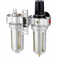 Фильтр влагоотделитель  двойной AFRL802 1/4" с регулятором и лубрикатором Pegas pneumatic PGS-4701