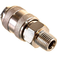 Быстроразъем пневматический Эврика с клапаном с наружной резьбой 1/4 ER-SE1-2SM 935775