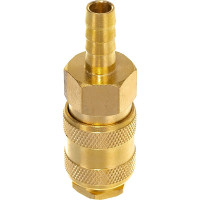 Быстроразъем пневматический Эврика с клапаном елочка 8мм латунь ER-BSE1-3SH 935727