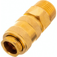Быстроразъем пневматический Эврика с клапаном с наружной резьбой 1/2 латунь ER-BSE1-4SM 935763