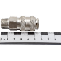 Быстроразъем пневматический Эврика с клапаном с наружной резьбой 3/8 ER-SE1-3SM 935790