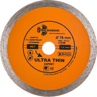 Диск алмазный отрезной TRIO-DIAMOND сплошной ультратонкий 76x10 Ultra Thin Expert UTE500