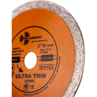Диск алмазный отрезной TRIO-DIAMOND сплошной ультратонкий 76x10 Ultra Thin Expert UTE500
