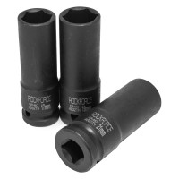 Набор 6-гранных ударных тонкостенных головок Rockforce 1/2", 3 штуки RF-4032TH(5294)