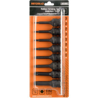 Набор головок ударных 1/2", TORX T25-T60, 8 шт., , L-78 мм, на планке АвтоDело 40180 15971