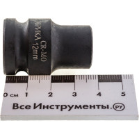 Головка торцевая Эврика 12мм 1/2 6-гранная ударная L=40мм ER-95705 940336