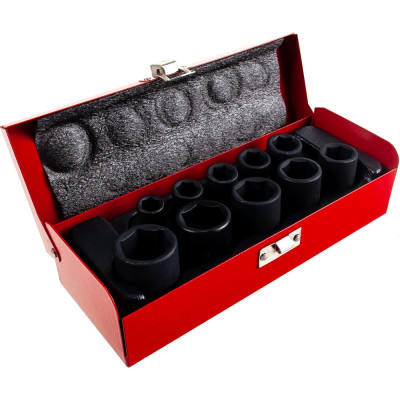 Набор головок 6-гранных ударных (10 пр, 1/2", 10-24 мм) Rockforce RF-4101-5MPB(28575)