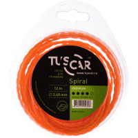 Леска для триммера Spiral, Premium, 2.4 мм, 12 м TUSCAR 10131424-12-1