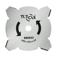 Нож для мотокосы BB0033, Standart, 255x25,4x4T, Grass TUSCAR 1030033212-4-2