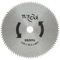 Нож для мотокосы BB0094, Premium, 230x25,4x80T, Saw TUSCAR 1030094211-80-2