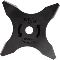 Нож для мотокосы BB0075, Professional, 255x25,4x2,0x4T, Multi TUSCAR 1030075412-4-2
