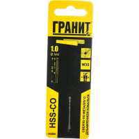 Сверло по металлу HSS-Co (1.0х34/12 мм) ГРАНИТ 165001