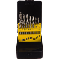 Набор сверл по металлу HSS-G из 19 штук металлическая упаковка ГРАНИТ 165206