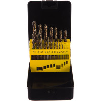 Набор сверл по металлу HSS-Co из 19 штук металлическая упаковка ГРАНИТ 165202