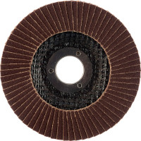 Лепестковый торцевой круг Баз для шлифования тип КЛТ 1 KK19XW зерно-электрокорунд нормальный P80 115x22 мм 36563-115-80