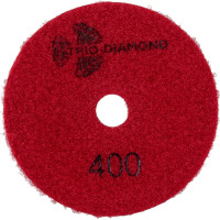 Алмазный гибкий шлифовальный круг TRIO-DIAMOND "Черепашка" PRO LINE 100 мм № 400 (сухая шлифовка) 360400