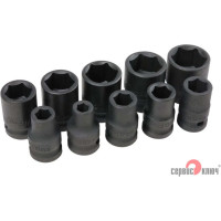 Набор головок ударных (10 пр; 1/2") СЕРВИС КЛЮЧ 77400