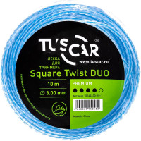 Леска для триммера Square Twist DUO, Premium, 3.0 мм, 10 м TUSCAR 10142430-10-1