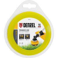 Леска для триммера звезда 3 мм х 15 м блистер FLEX CORD DENZEL 96113